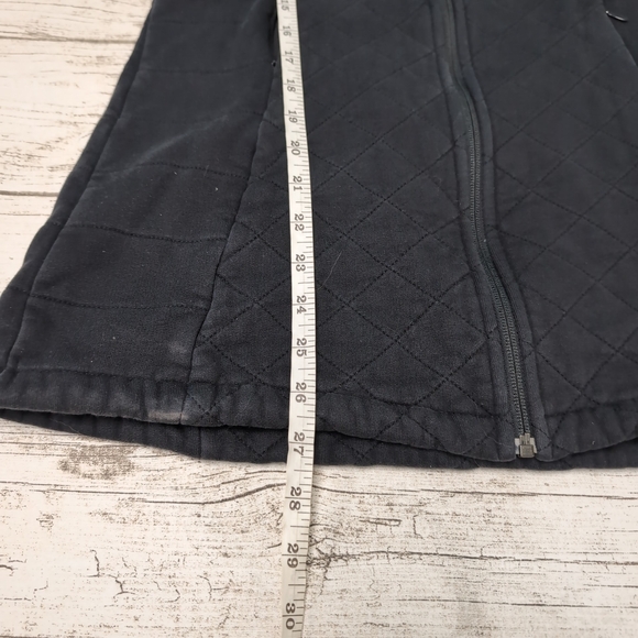 The North Face Black Cowl Neck Full Zip Quilted Sweater Women Size Medium - Picture 6 of 8